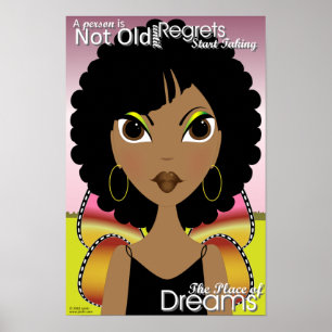 De plaatsen waar droomkunst wordt afgedrukt poster