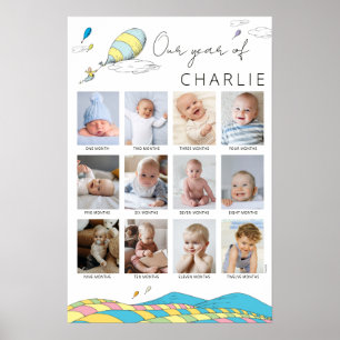 De plaatsen waar je gaat!   Collage baby's eerste  Poster