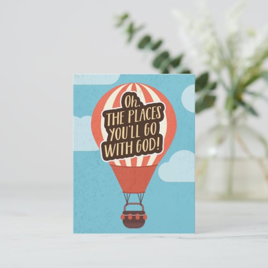 De plaatsen waar je met God naartoe gaat! Briefkaart (Staand voorkant)