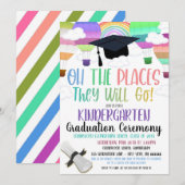 De plaatsen waar ze naartoe gaan Afstuderen Invita Kaart (Voorkant / Achterkant)