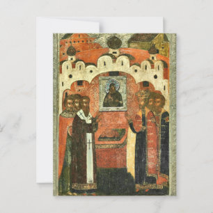 De plaatsing van de mantel van de icoon van de Moe Briefkaart