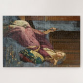 De plagerige kleine kat (door John Collier) Legpuzzel (Horizontaal)
