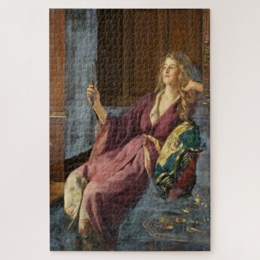 De plagerige kleine kat (door John Collier) Legpuzzel (Verticaal)