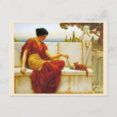 De plagerij door John William Godward Briefkaart (Voorkant)