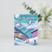 De Plagne: Aventures Alpines en Splendeur met snee Briefkaart (Staand voorkant)