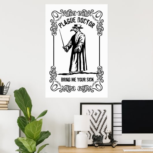 De Plague Doctor Halloween Props Poster (Thuiskantoor)