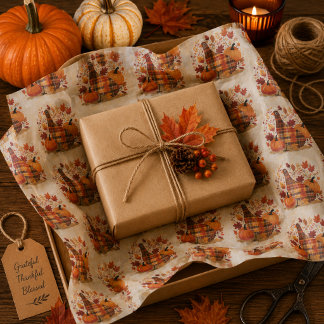 De Plaid Turkey Waltz Tissuepapier