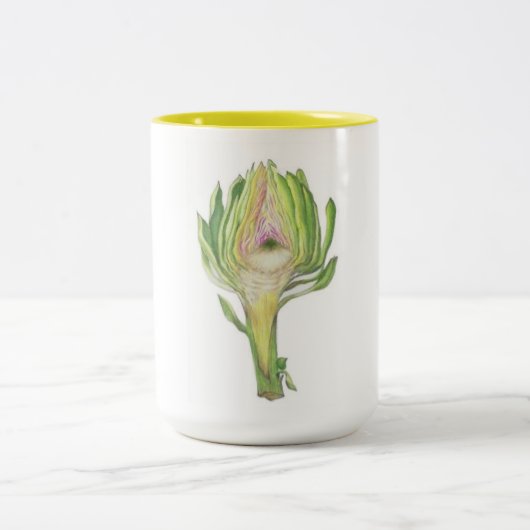 De plak 2-toon van Artichoke mok (1 van 4 reeks) (Center)