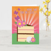 De Plak van de leuke & Verjaardag van de Pret voor Kaart (Gele Bloem)