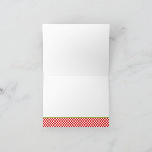 De Plak van de pizza dankt u kaardt Bedankkaart (Binnen)