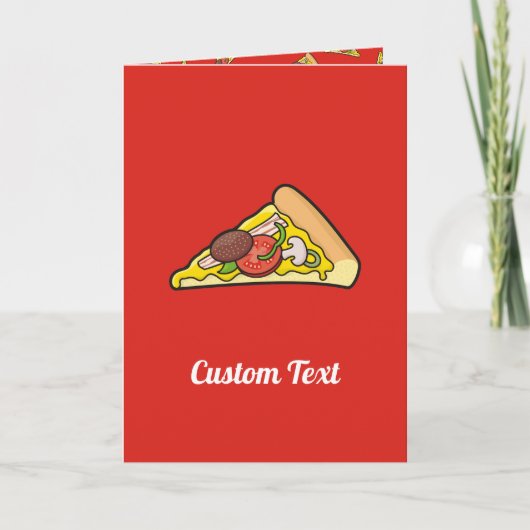 De plak van de pizza kaart (Voorkant)