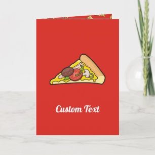 De plak van de pizza kaart