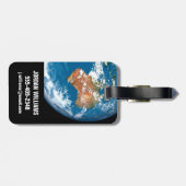 De planeet Aarde toont wolken boven Australië. Bagagelabel (Achterkant horizontaal)