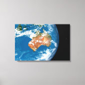 De planeet Aarde toont wolken boven Australië. Canvas Afdruk (Voorkant)