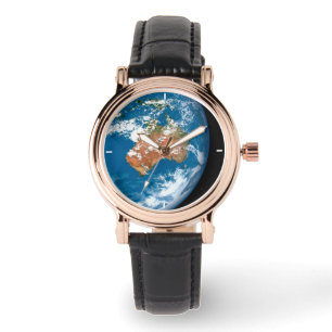 De planeet Aarde toont wolken boven Australië. Horloge