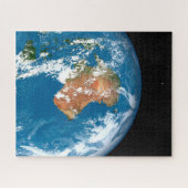 De planeet Aarde toont wolken boven Australië. Legpuzzel (Horizontaal)