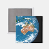 De planeet Aarde toont wolken boven Australië. Magneet (Voorkant / Achterkant)