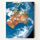 De planeet Aarde toont wolken boven Australië. Notitieboek (Achterkant)