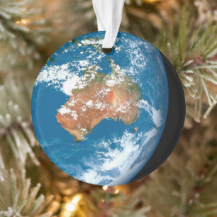 De planeet Aarde toont wolken boven Australië. Ornament