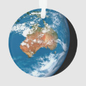 De planeet Aarde toont wolken boven Australië. Ornament (achterkant)