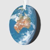 De planeet Aarde toont wolken boven Australië. Ornament (voorkant)