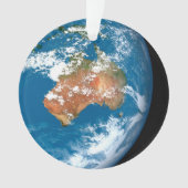 De planeet Aarde toont wolken boven Australië. Ornament (voorkant)