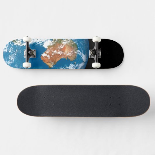 De planeet Aarde toont wolken boven Australië. Persoonlijk Skateboard (Horizontaal)