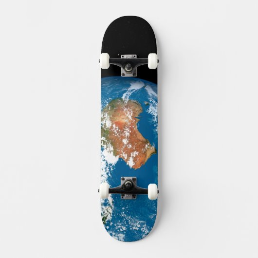 De planeet Aarde toont wolken boven Australië. Persoonlijk Skateboard (Voorkant)