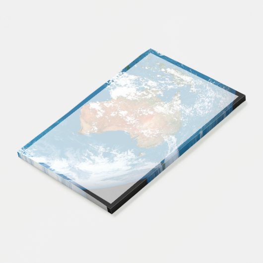 De planeet Aarde toont wolken boven Australië. Post-it® Notes (Schuin)