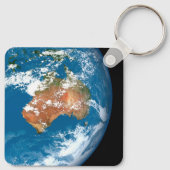 De planeet Aarde toont wolken boven Australië. Sleutelhanger (Achterkant)