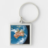 De planeet Aarde toont wolken boven Australië. Sleutelhanger (Voorkant)