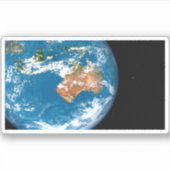 De planeet Aarde toont wolken boven Australië. Sticker (Voorkant)