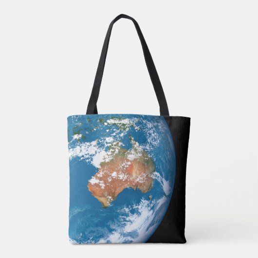 De planeet Aarde toont wolken boven Australië. Tote Bag (Achterkant)