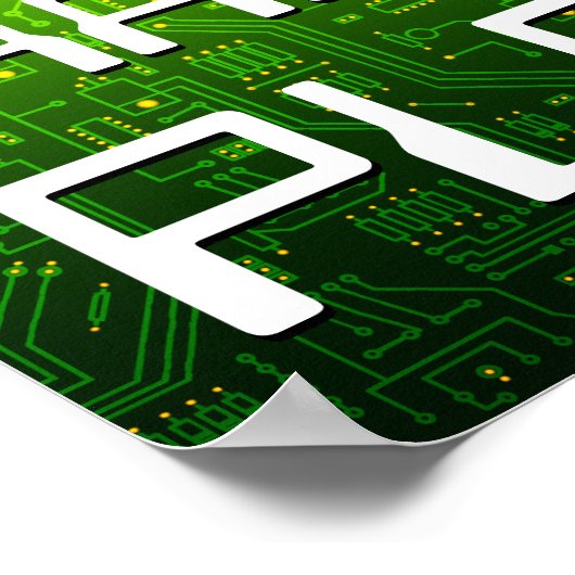 de planeet hacken poster (Hoek)