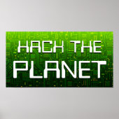 de planeet hacken poster (Voorkant)