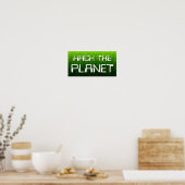 de planeet hacken poster (Keuken)