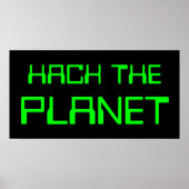 de planeet hacken poster (Voorkant)