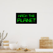 de planeet hacken poster (Keuken)