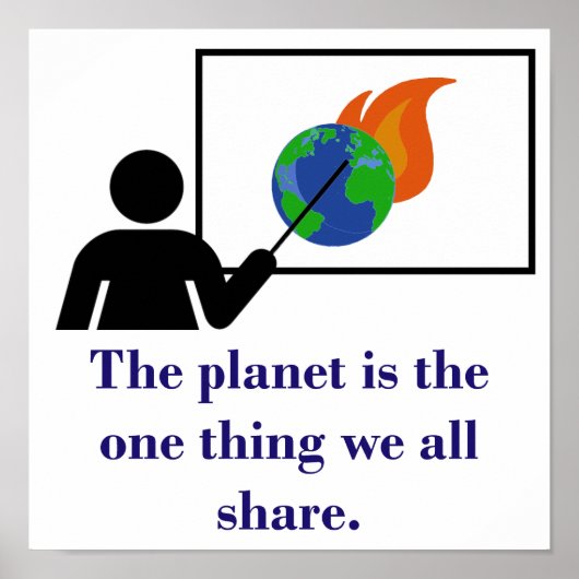 De planeet is het enige wat - de klimaatsveranderi poster (Voorkant)