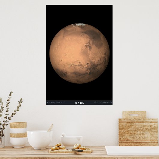 De planeet Mars Poster (Keuken)