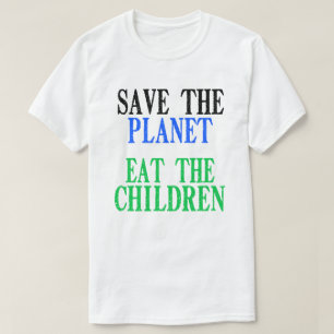 De planeet opeten met het kindercadeau t-shirt