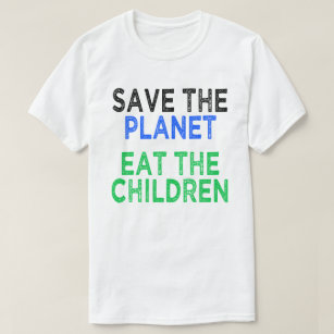 De planeet opeten met het kindercadeau t-shirt