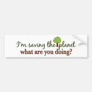 De planeet opslaan bumpersticker