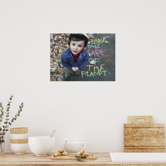 De planeet opslaan poster (Keuken)