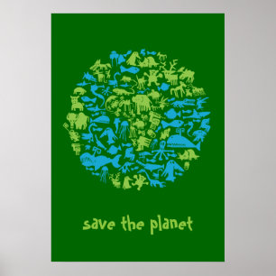 De planeet opslaan poster