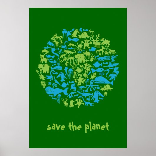 De planeet opslaan poster (Voorkant)