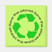 De planeet opslaan | Recycling Awareness Magnet (Voorkant)