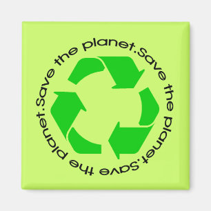 De planeet opslaan Recycling Awareness Magnet