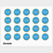 De planeet opslaan ronde sticker (Vel)