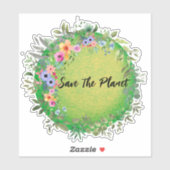 De planeet opslaan sticker (Vel)